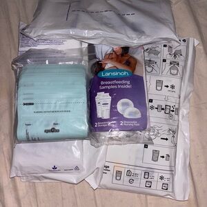 Lansinoh Breastfeeding Essentials Set in Blue and White